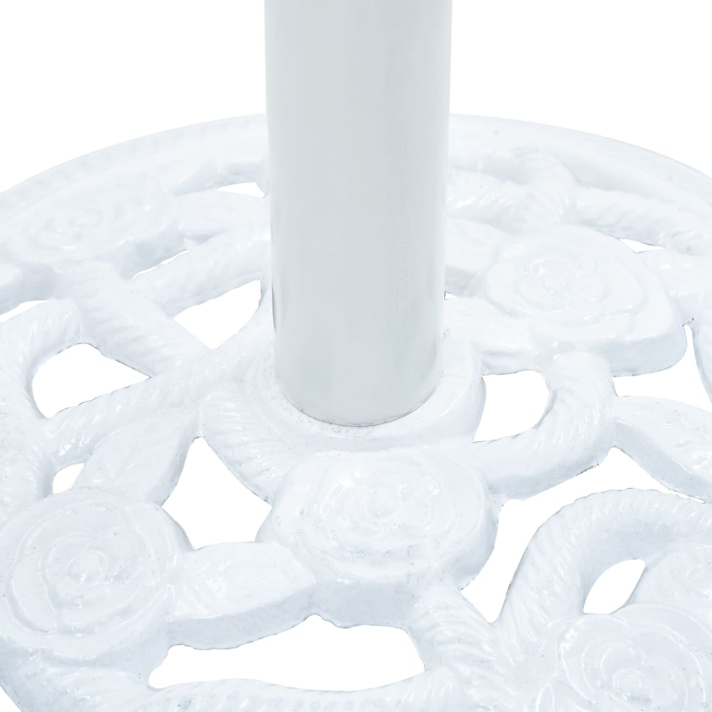 vidaXL Socle de parasol Blanc 9 kg 40 cm Fonte