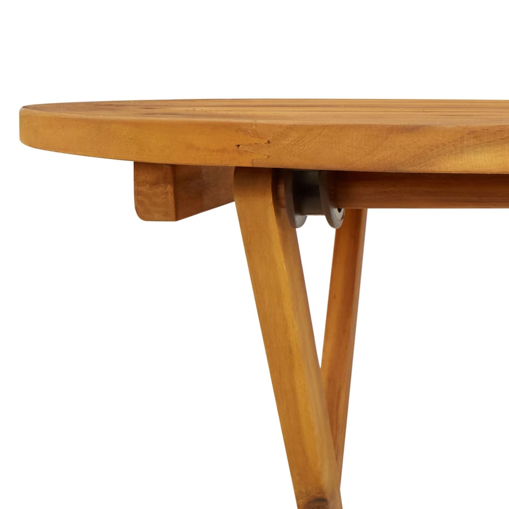 vidaXL Table pliable de jardin 70 cm Bois d'acacia solide