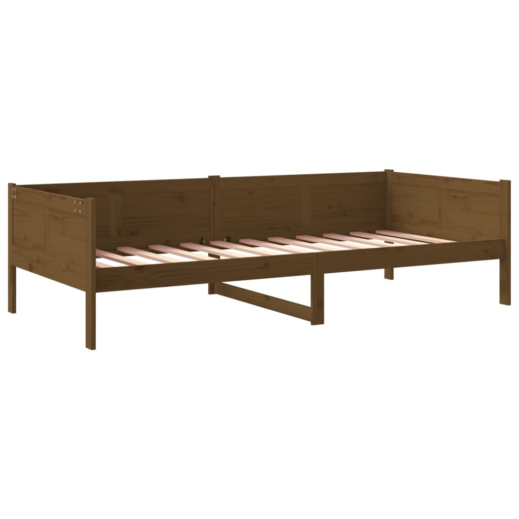 vidaXL Lit de jour sans matelas marron miel bois pin massif 80x200 cm