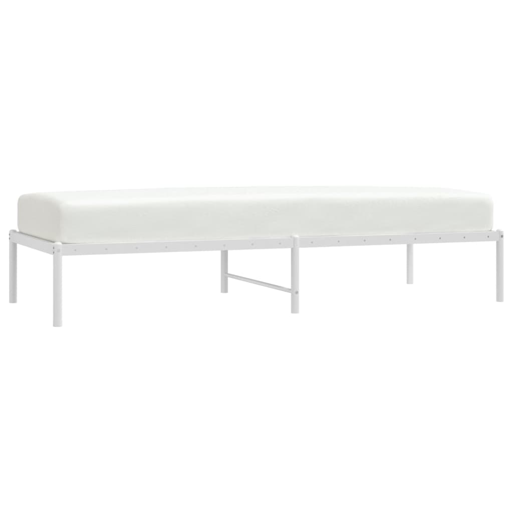 vidaXL Cadre de lit métal sans matelas blanc 75x190 cm