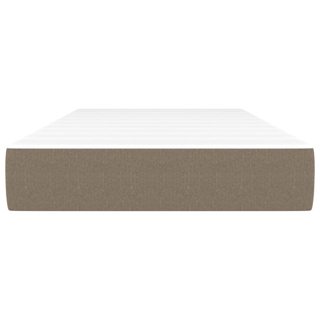 vidaXL Matelas à ressorts ensachés pour enfants taupe 80x160 cm tissu