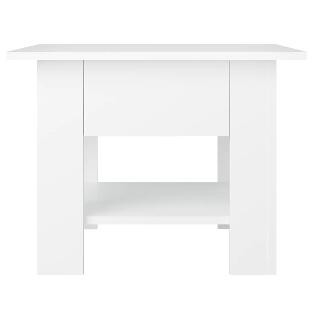 vidaXL Table basse blanc 55x55x42 cm bois d'ingénierie