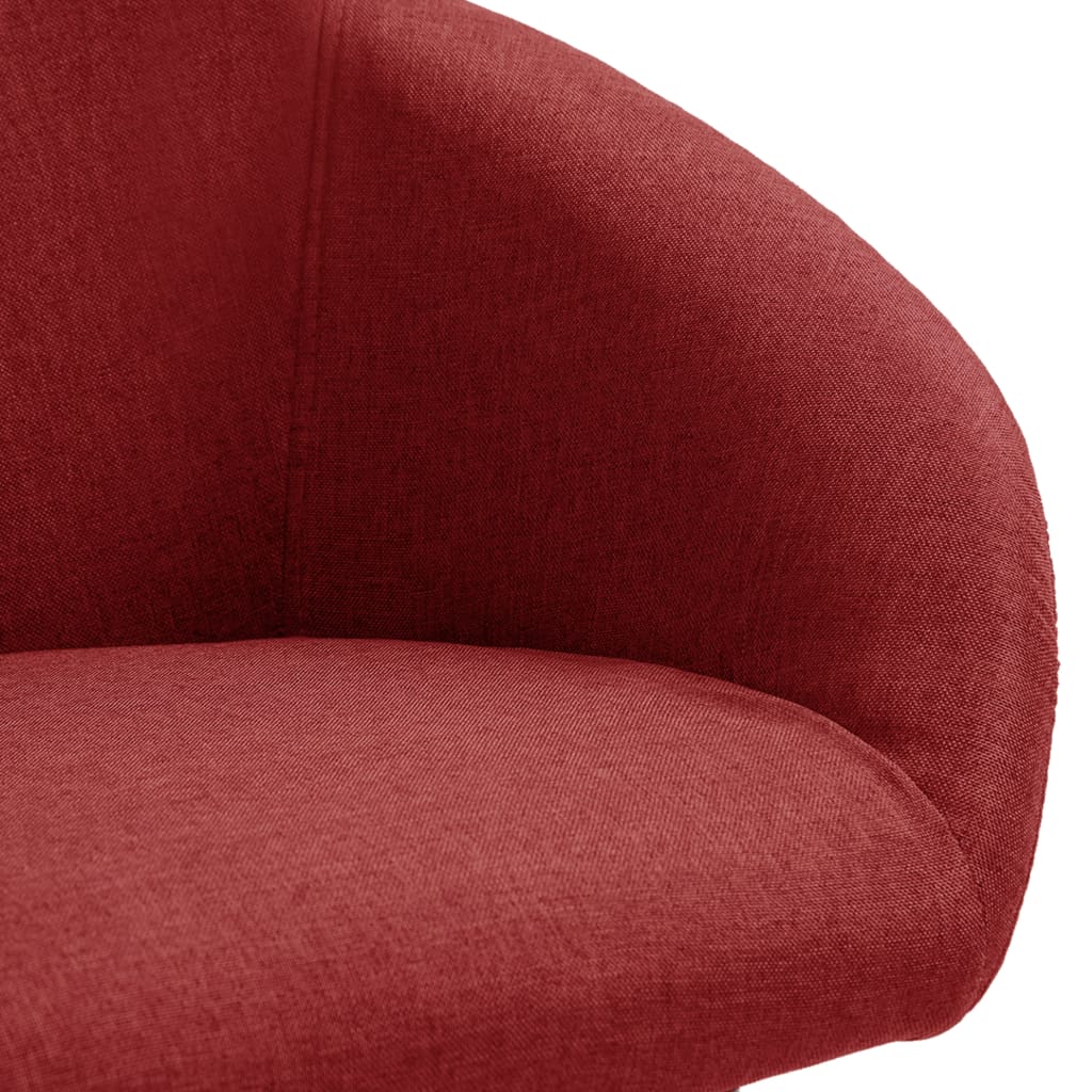 vidaXL Chaise de salle à manger Rouge bordeaux Tissu