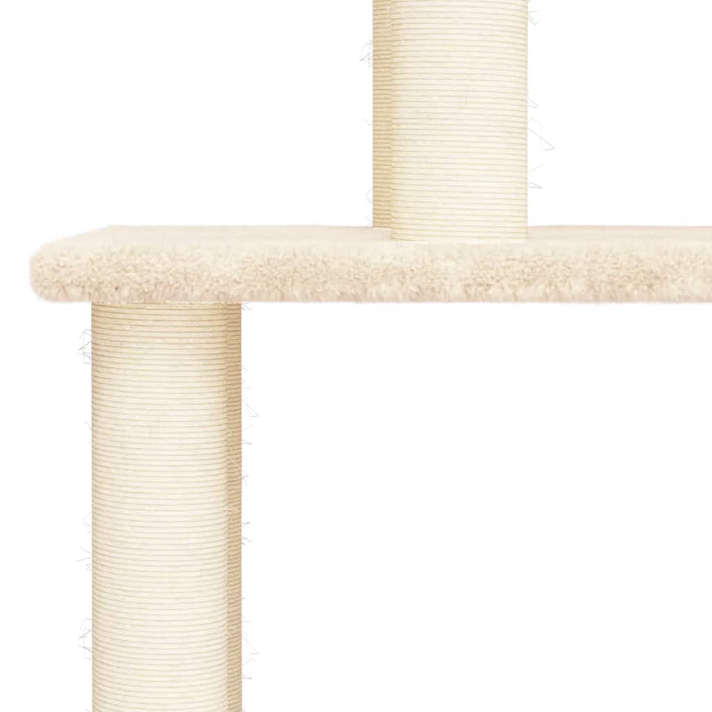vidaXL Arbre à chat avec griffoirs en sisal crème 183 cm