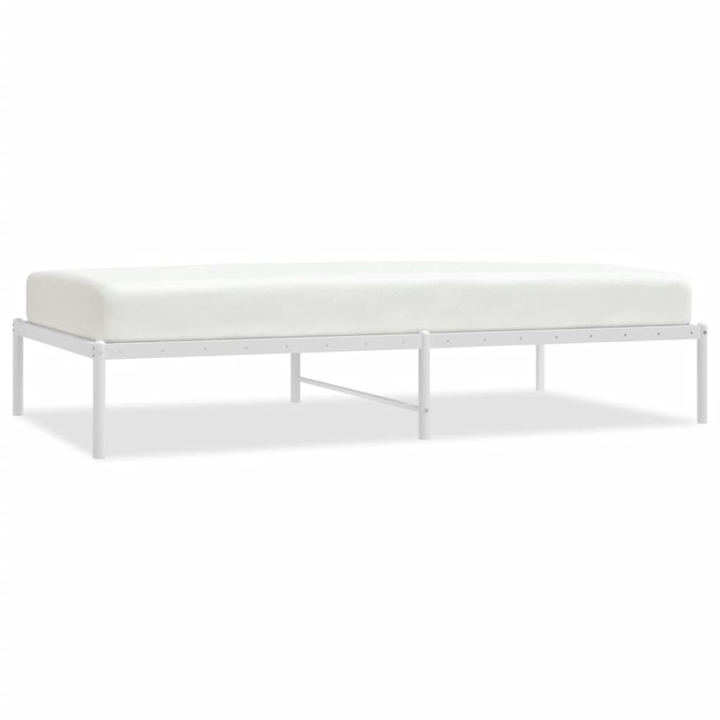 vidaXL Cadre de lit métal sans matelas blanc 100x190 cm