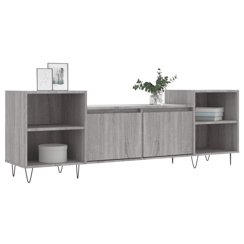 vidaXL Meuble TV Sonoma gris 160x35x55 cm Bois d'ingénierie