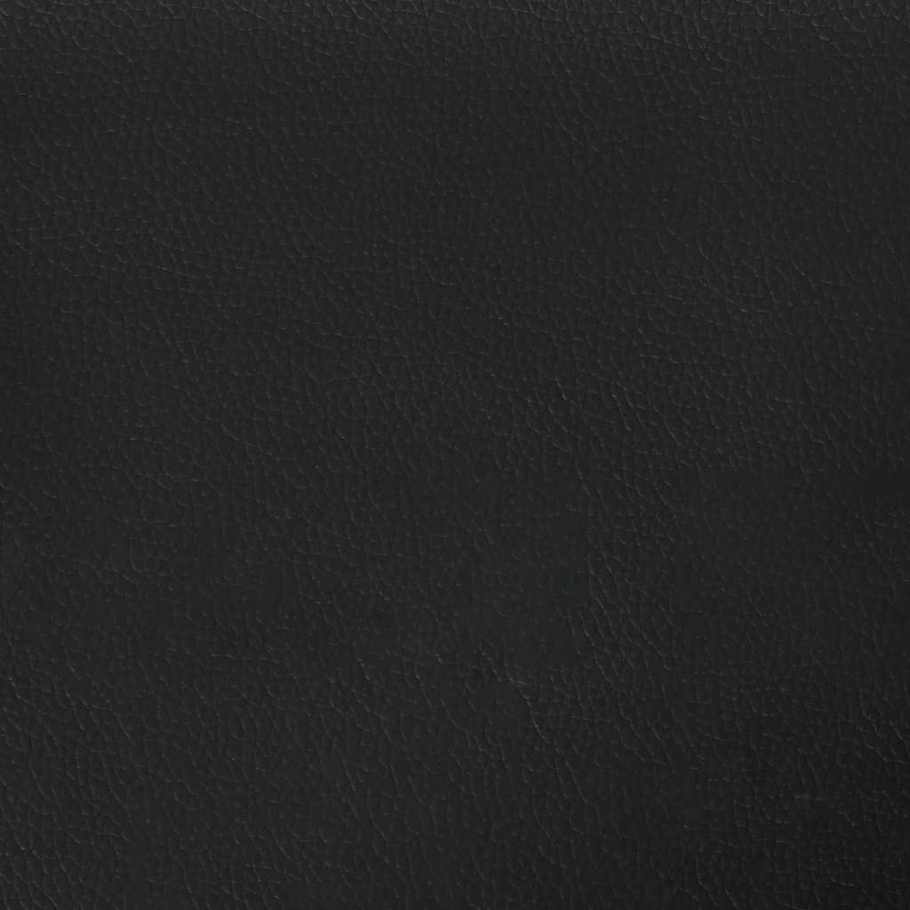 vidaXL Ensemble de canapés 3 pcs avec coussins noir similicuir