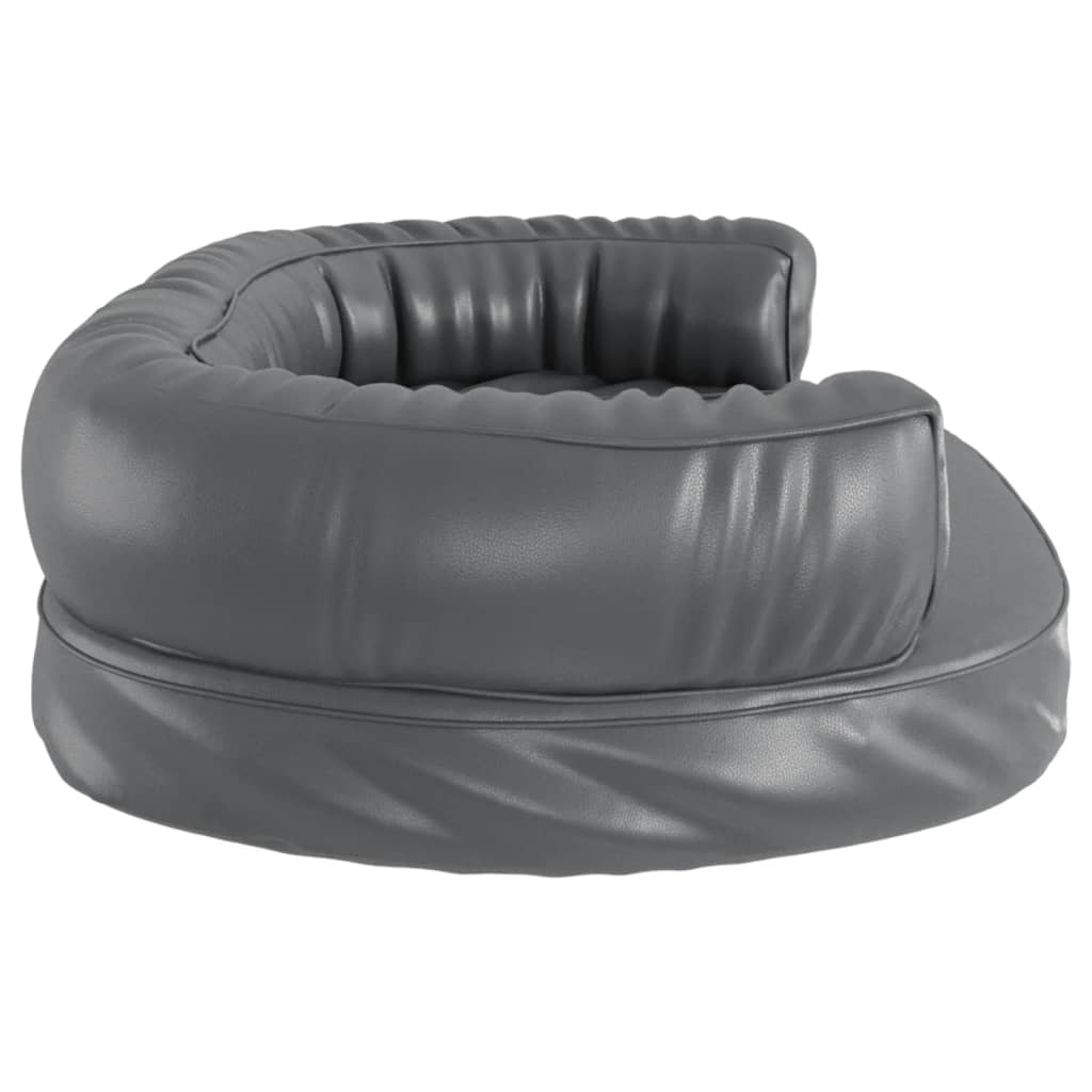 vidaXL Lit pour chien ergonomique Mousse Gris 75x53 cm Similicuir