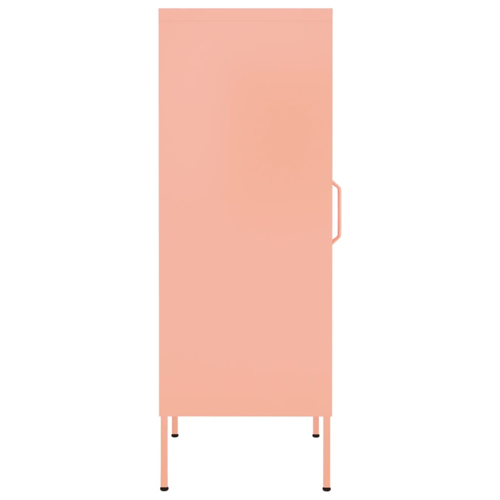 vidaXL Armoire de rangement Rose 42,5x35x101,5 cm Acier