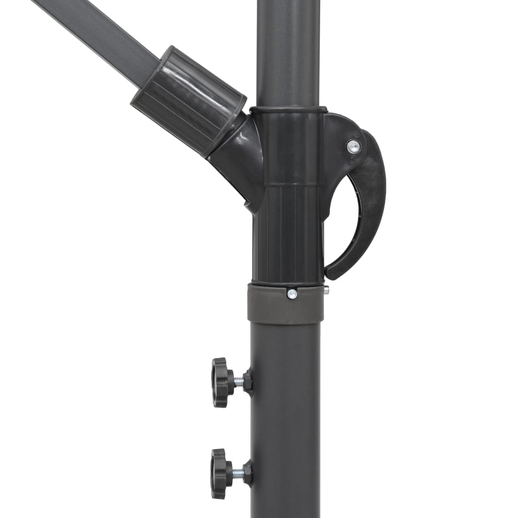 vidaXL Parasol suspendu avec poteau anthracite 3 m