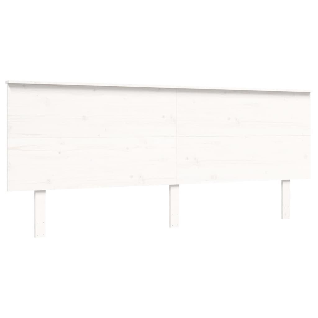 vidaXL Cadre de lit sans matelas blanc bois massif de pin