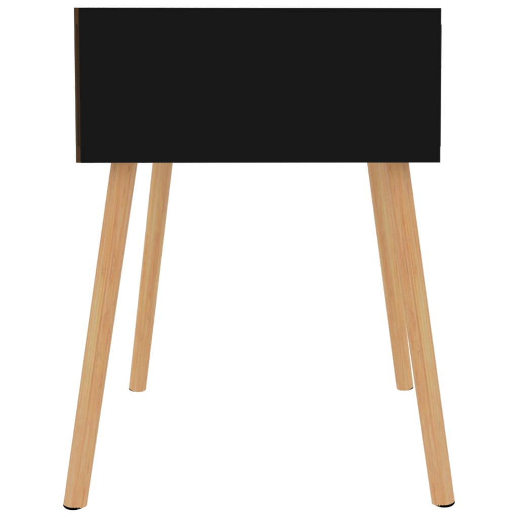 vidaXL Table de chevet Noir brillant 40x40x56 cm Bois d'ingénierie