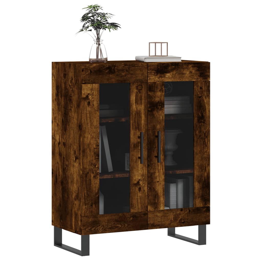 vidaXL Buffet chêne fumé 69,5x34x90 cm bois d'ingénierie