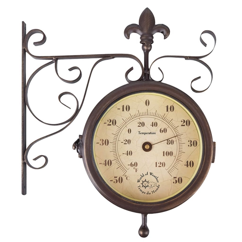 Esschert Design Horloge de station avec thermomètre TF005