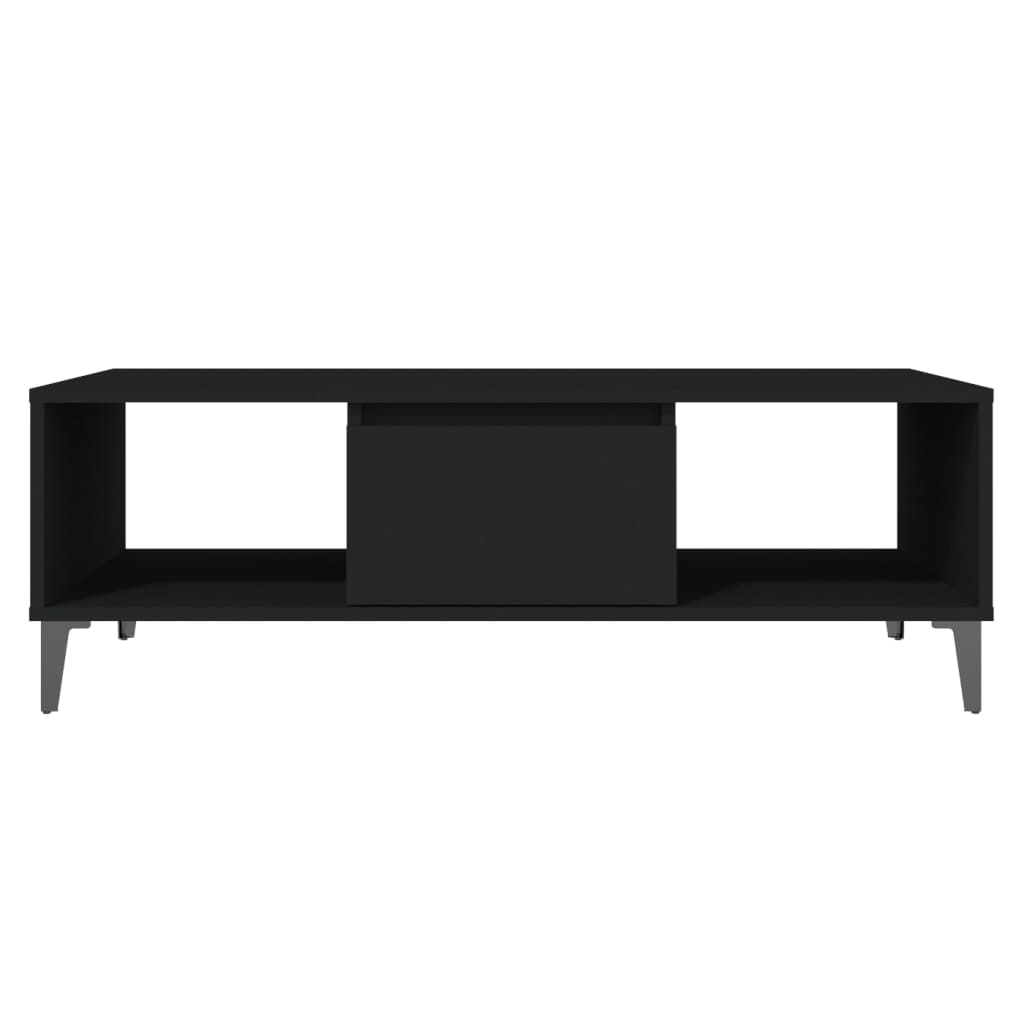 vidaXL Table basse Noir 103,5x60x35 cm Aggloméré