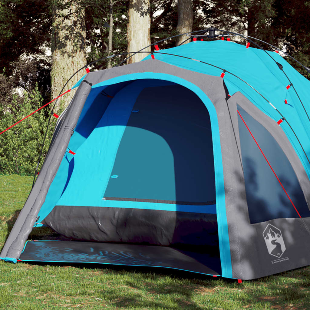 vidaXL Tente de camping à dôme 3 personnes bleu libération rapide