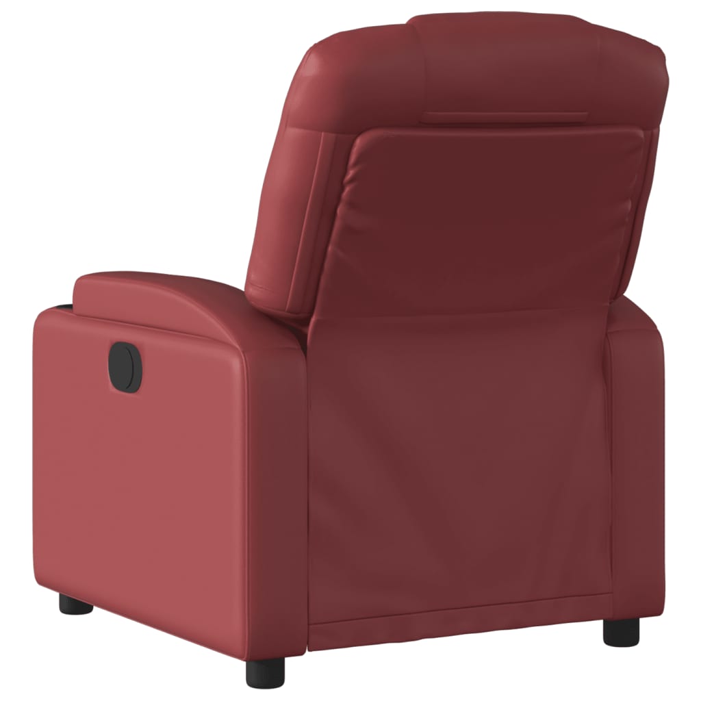 vidaXL Fauteuil inclinable électrique Rouge bordeaux Similicuir