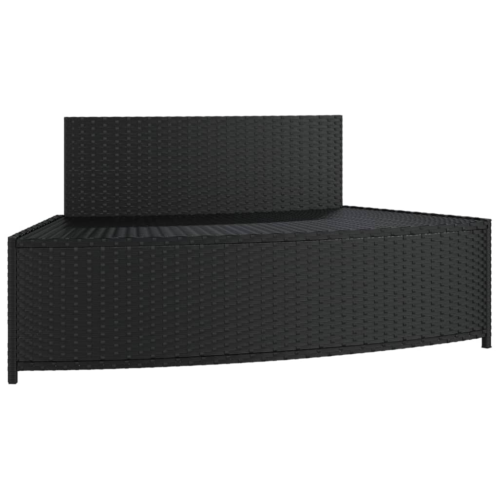 vidaXL Bancs de spa avec coussins lot de 2 noir résine tressée