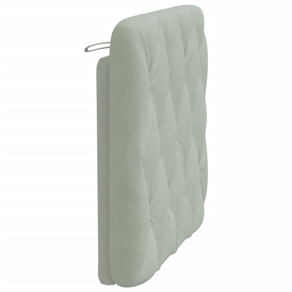 vidaXL Coussin de tête de lit gris clair 80 cm velours