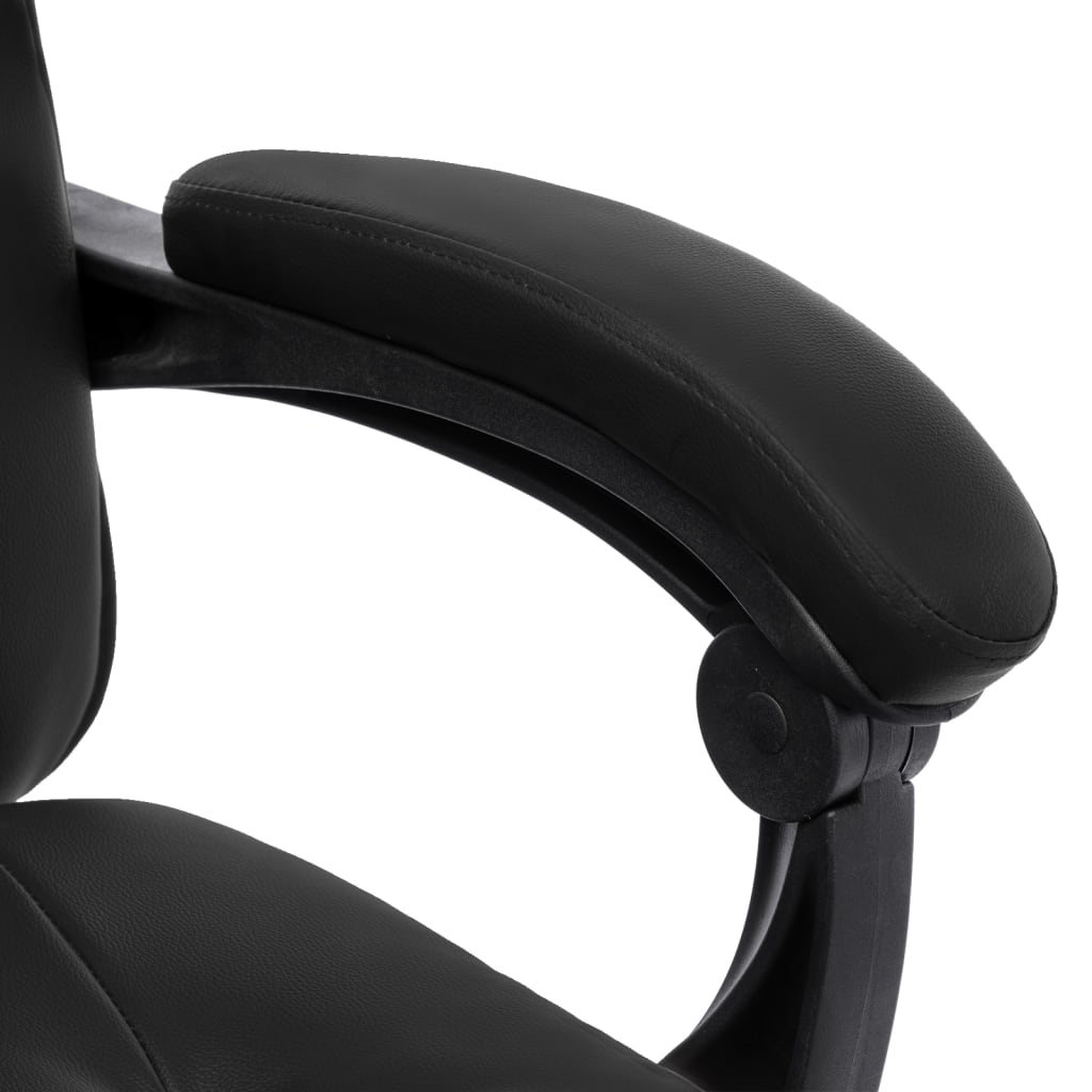 vidaXL Chaise de bureau Noir Similicuir