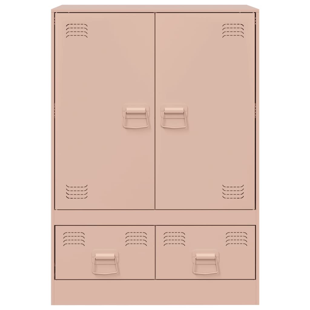 vidaXL Buffet haut rose 67x39x95 cm acier