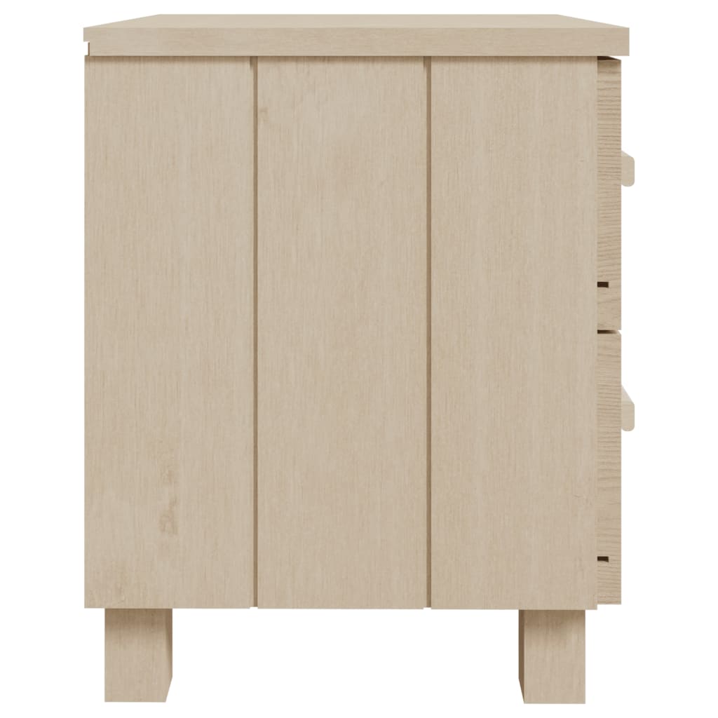 vidaXL Table de chevet HAMAR Marron miel 40x35x44,5 cm Bois de pin