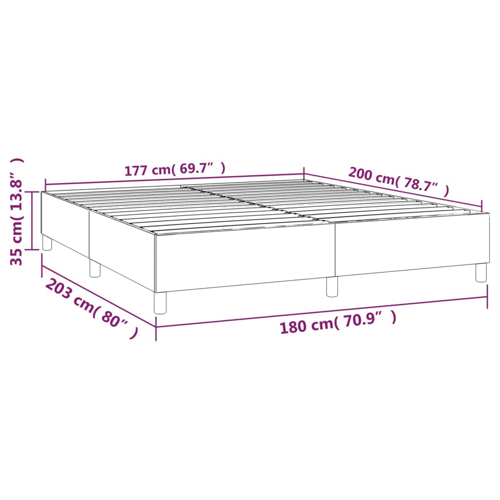 vidaXL Cadre de lit Blanc 180x200 cm Similicuir