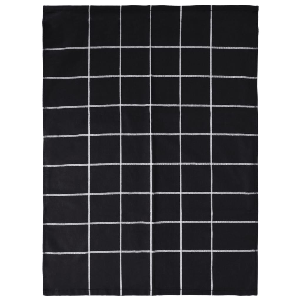 vidaXL Ensemble de serviettes 12 pcs noir coton