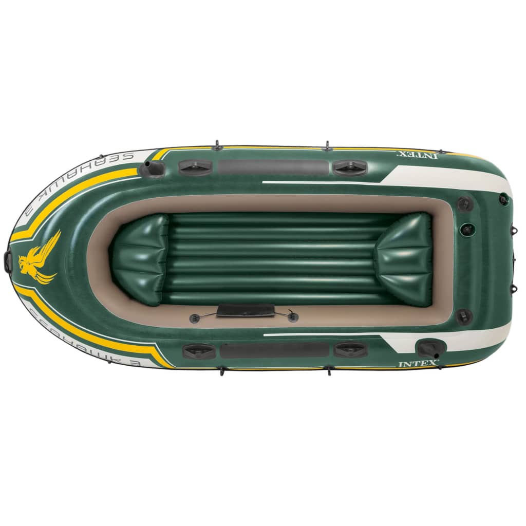 Intex Jeu de canot pneumatique avec moteur et support Seahawk 3