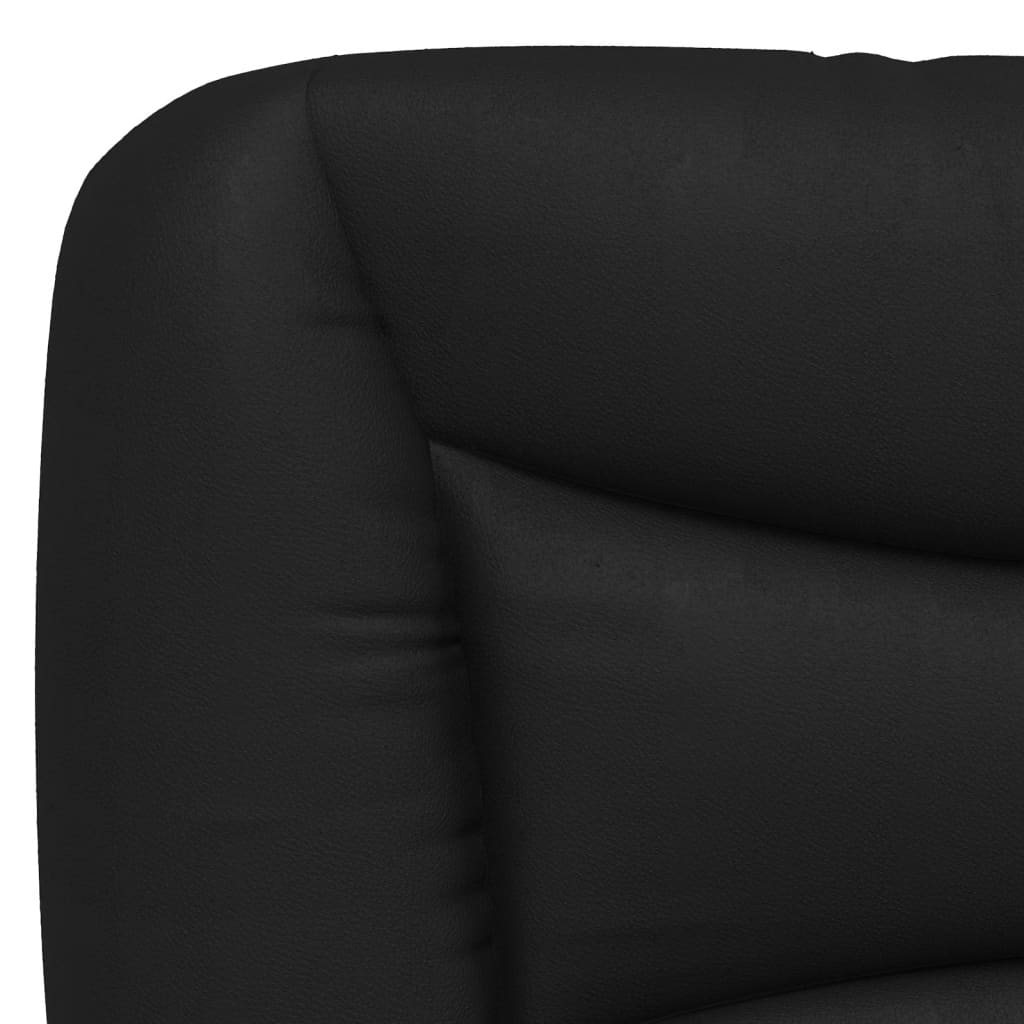 vidaXL Coussin de tête de lit noir 180 cm similicuir