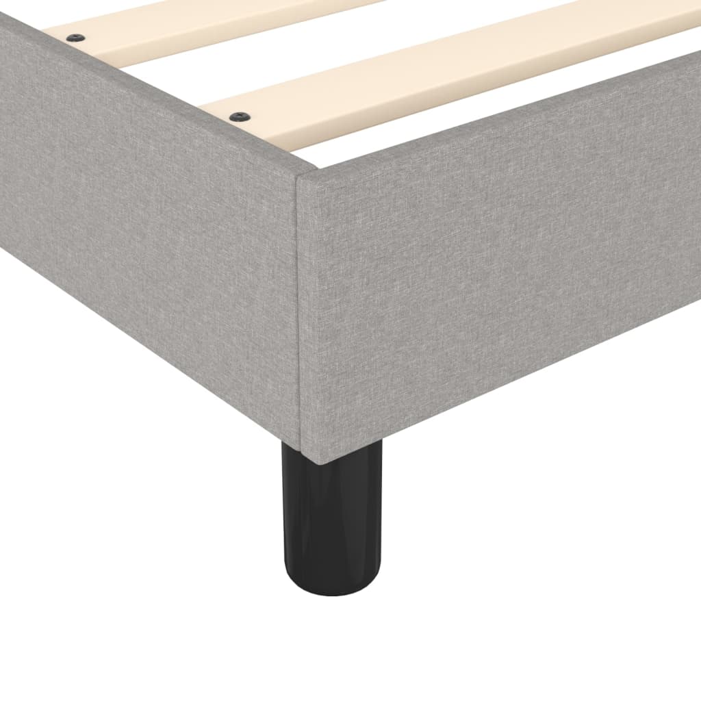 vidaXL Sommier à lattes de lit avec matelas Gris clair 90x200 cm Tissu