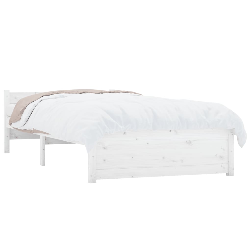 vidaXL Cadre de lit sans matelas blanc bois massif 90x200 cm