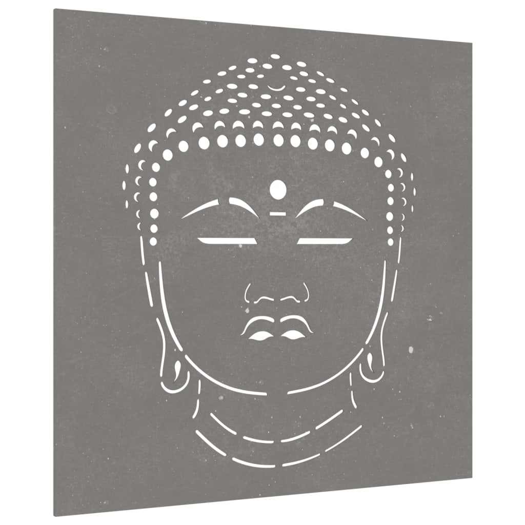 vidaXL Décoration murale jardin 55x55 cm motif de tête de bouddha