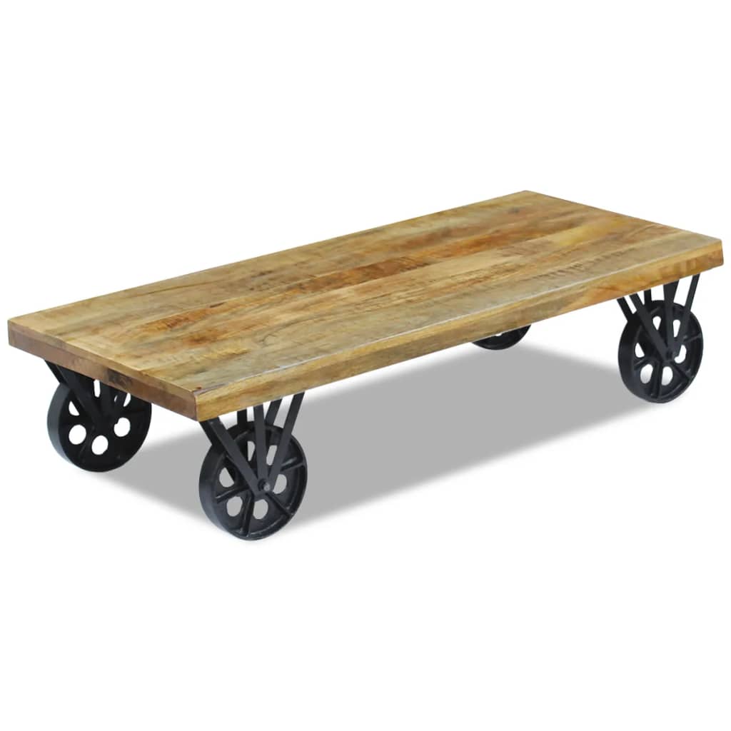 vidaXL Table basse bois de manguier 120x60x30 cm