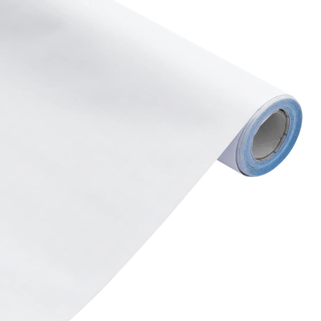 vidaXL Autocollants auto-adhésifs pour meuble blanc mat 90x500 cm PVC