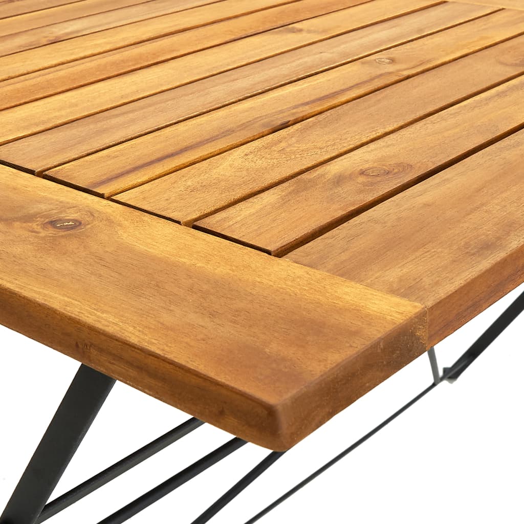 vidaXL Ensemble à manger d'extérieur pliable 5pcs Bois d'acacia solide