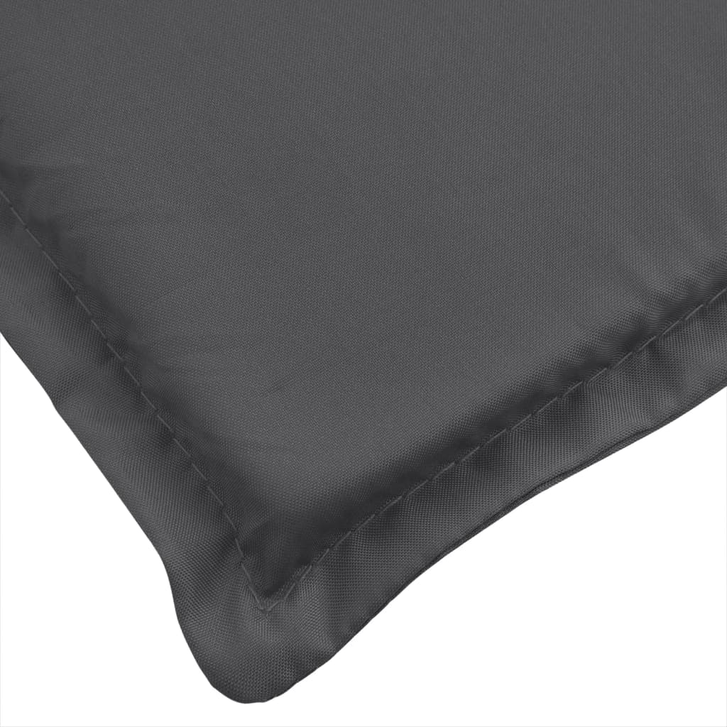 vidaXL Coussins de chaise à dossier bas lot de 2 anthracite mélangé