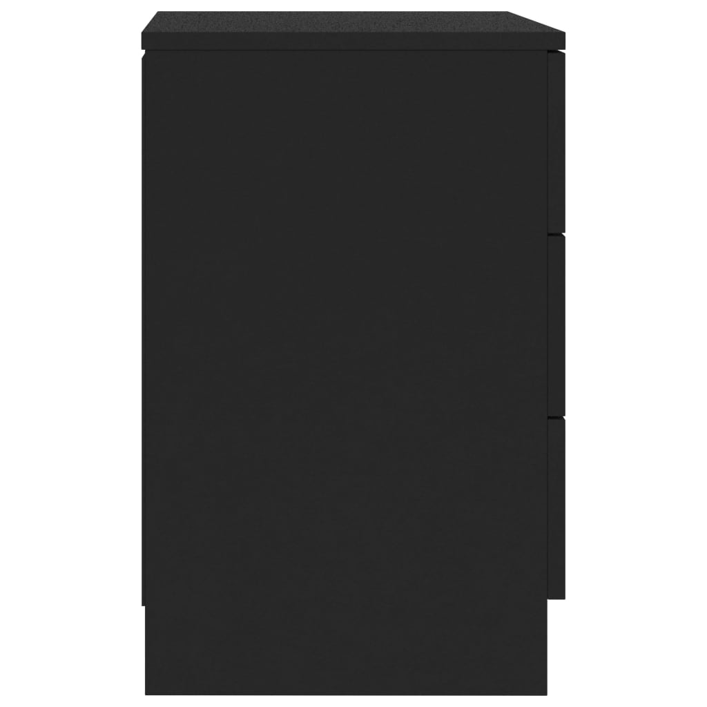 vidaXL Table de chevet Noir 38 x 35 x 56 cm Bois d'ingénierie