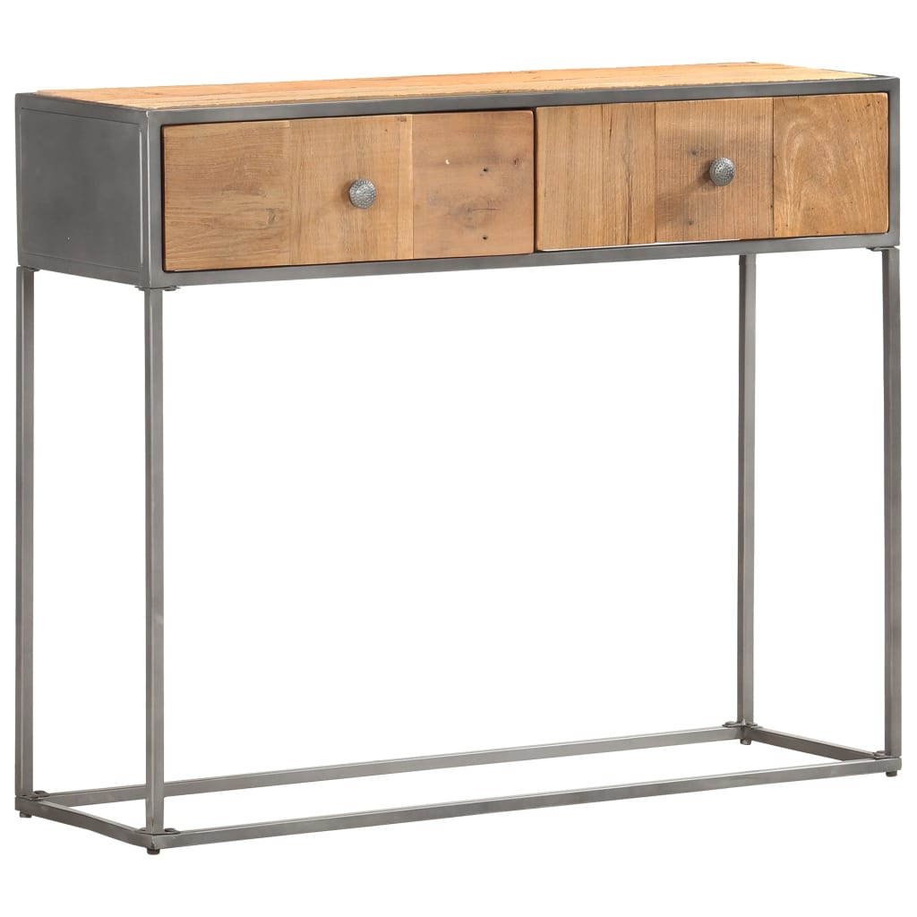 vidaXL Table console 90x30x75 cm Bois de récupération massif