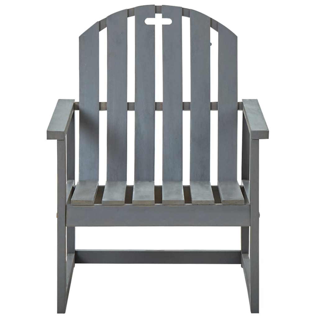 vidaXL Chaises de jardin lot de 2 Gris Bois d'acacia solide