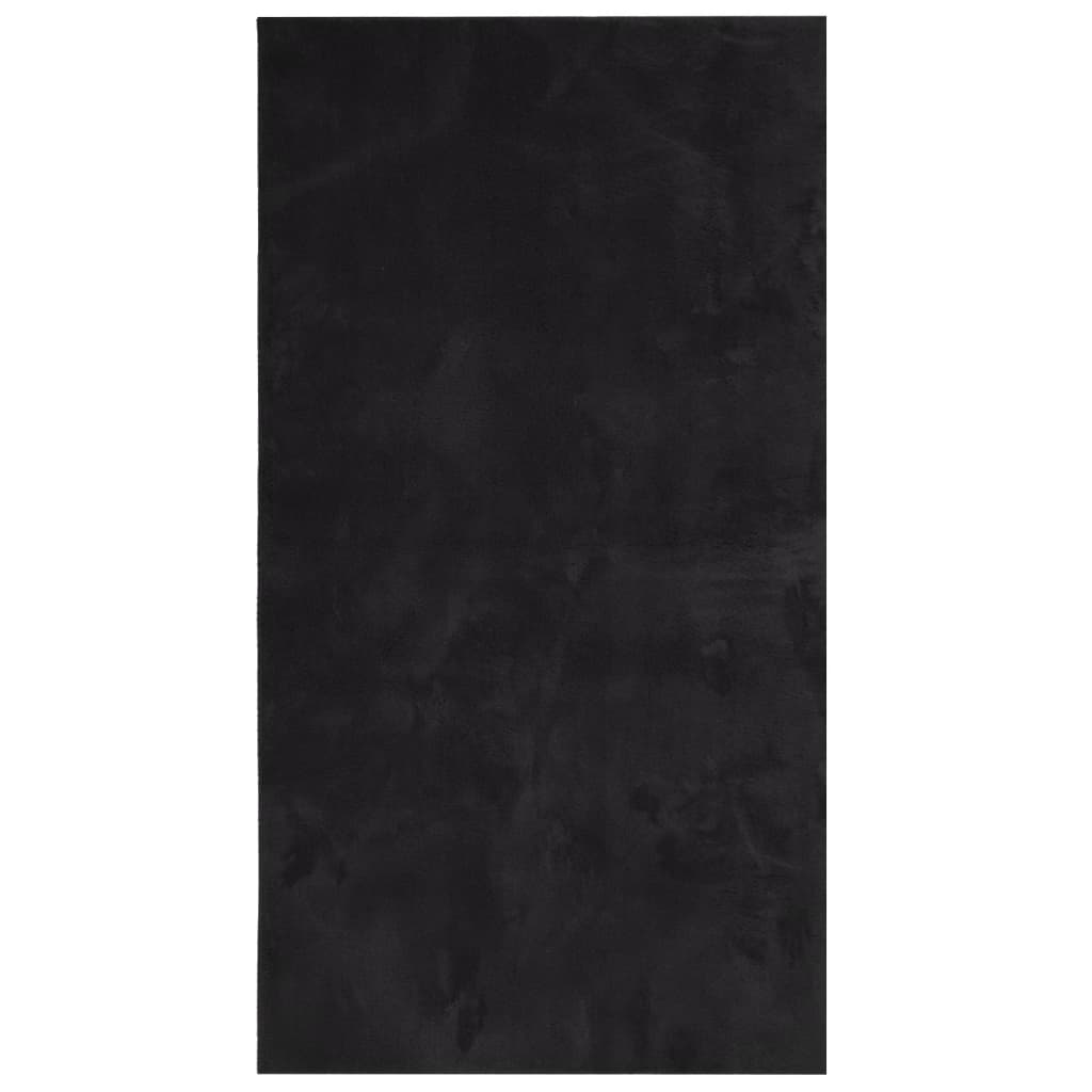 vidaXL Tapis HUARTE à poils courts doux et lavable noir 80x150 cm