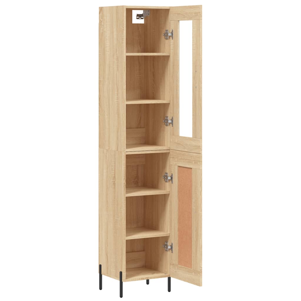 vidaXL Buffet haut Chêne sonoma 34,5x34x180 cm Bois d'ingénierie