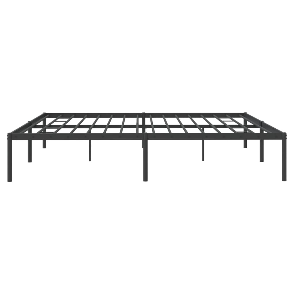 vidaXL Cadre de lit métal sans matelas noir 193x203 cm