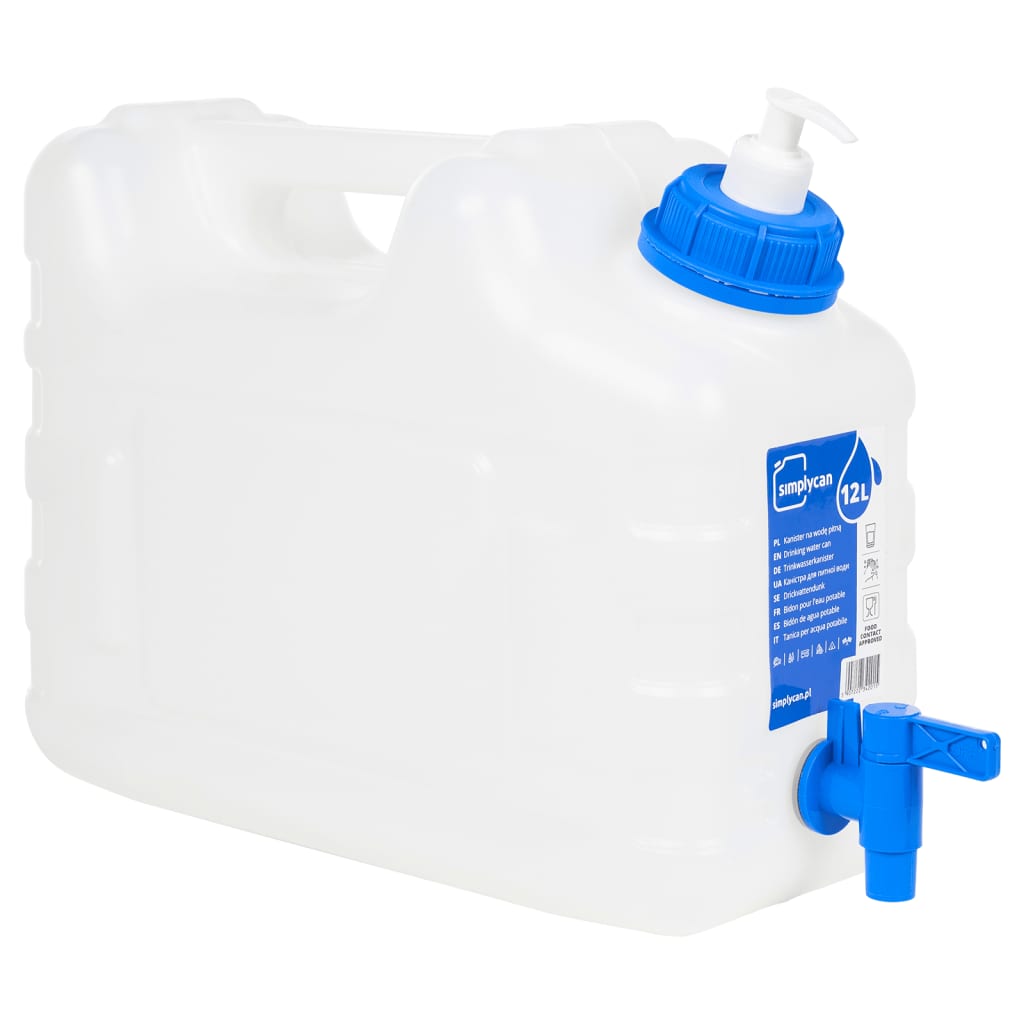 vidaXL Bidon d'eau avec robinet distributeur de savon 10 L plastique