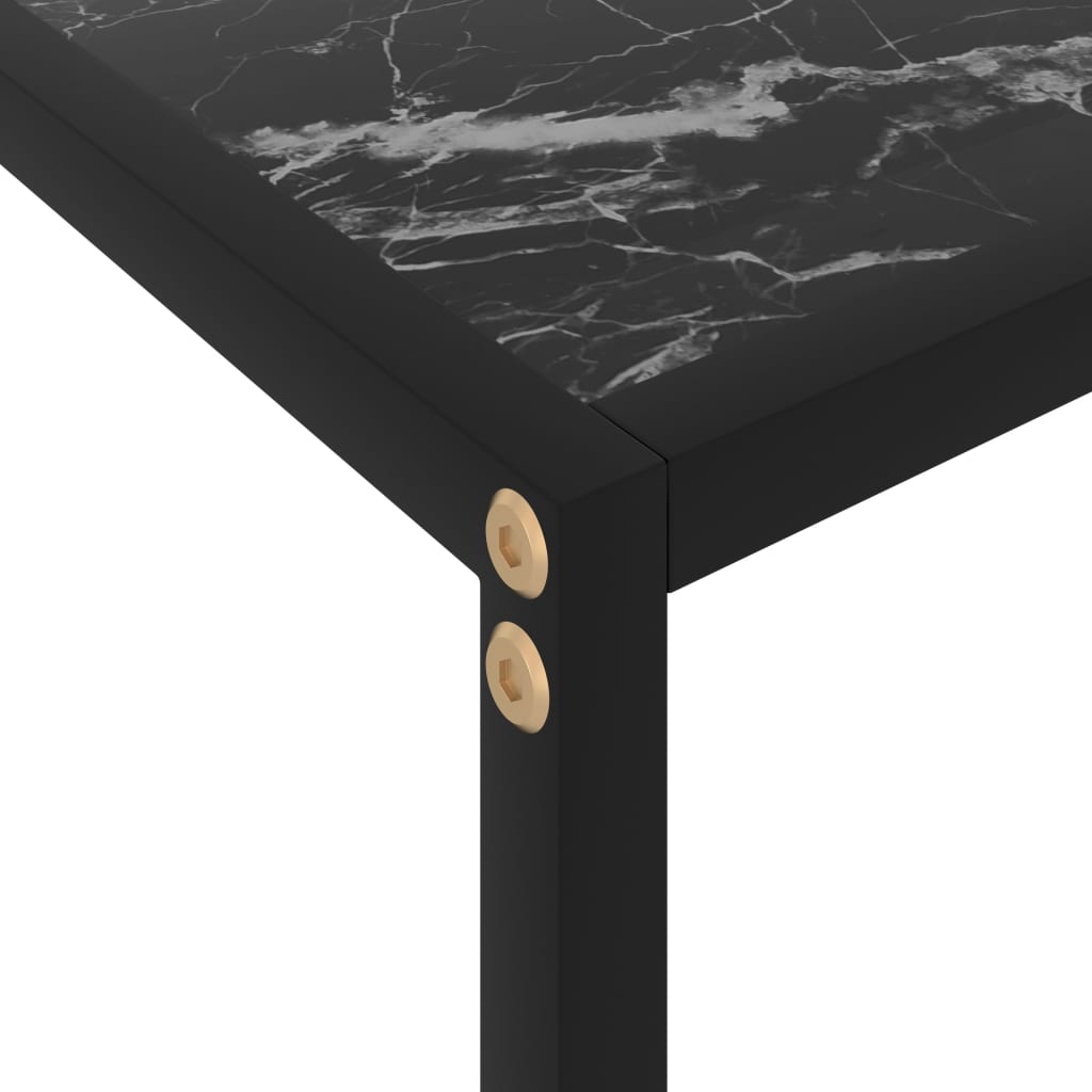 vidaXL Table console Noir 120x35x75 cm Verre trempé
