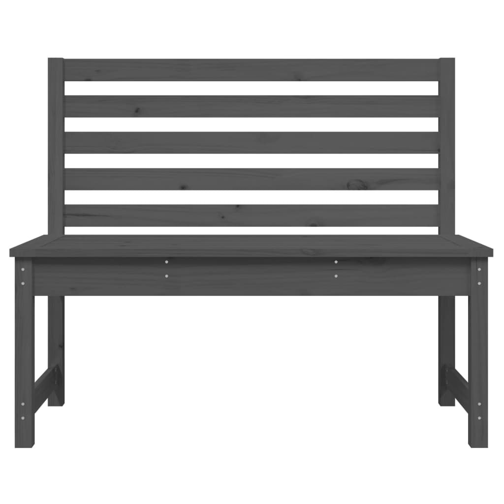 vidaXL Banc de jardin gris 109 cm bois massif de pin