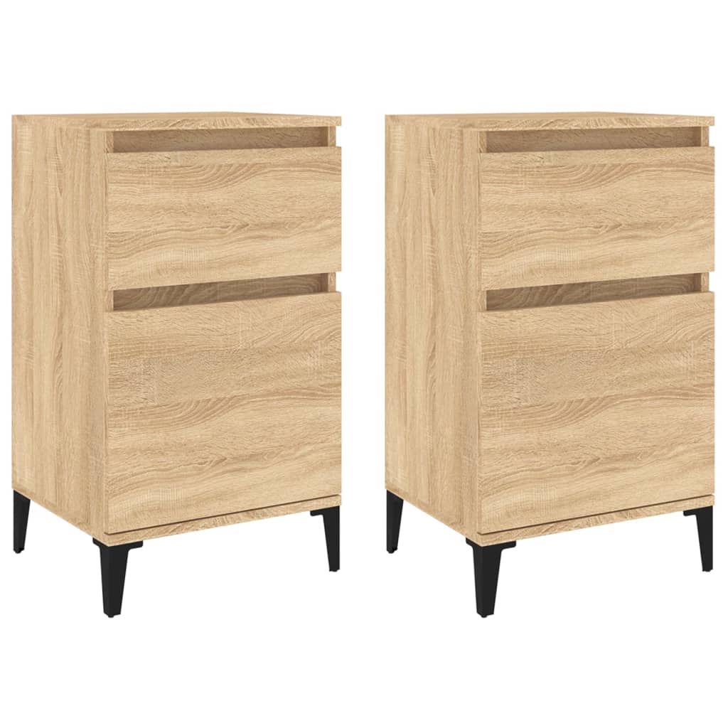 vidaXL Tables de chevet 2 pcs chêne sonoma 40x35x70 cm