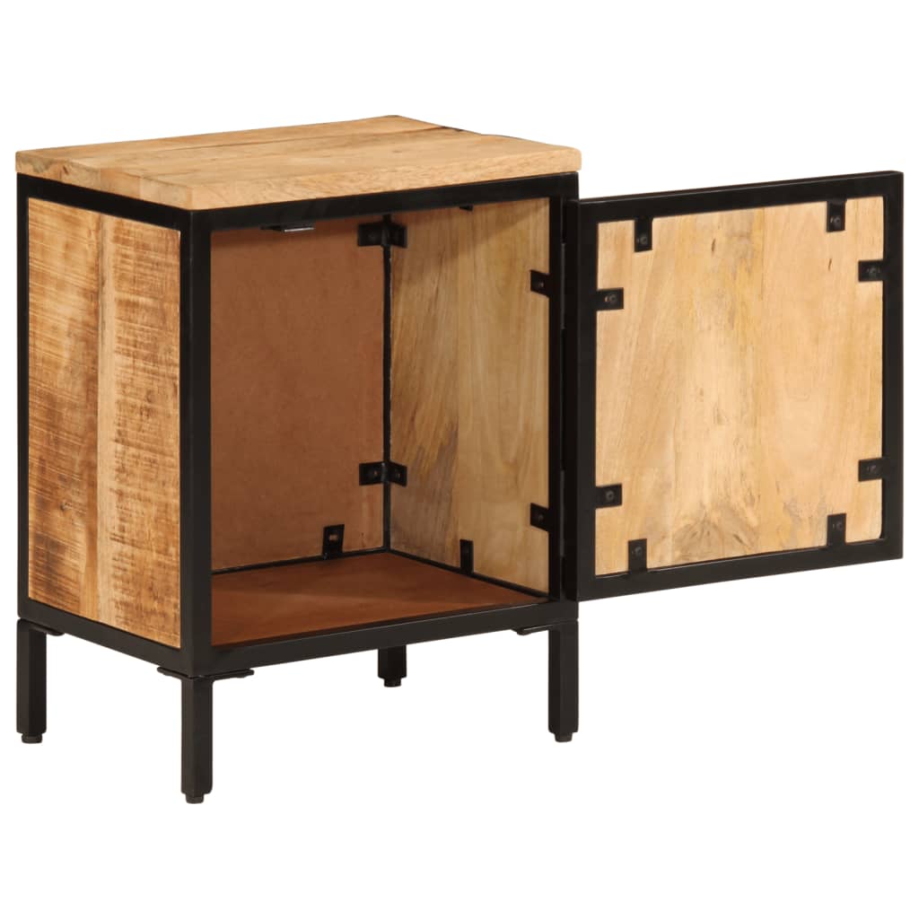 vidaXL Table de chevet 40x30x52,5 cm bois de manguier massif brut