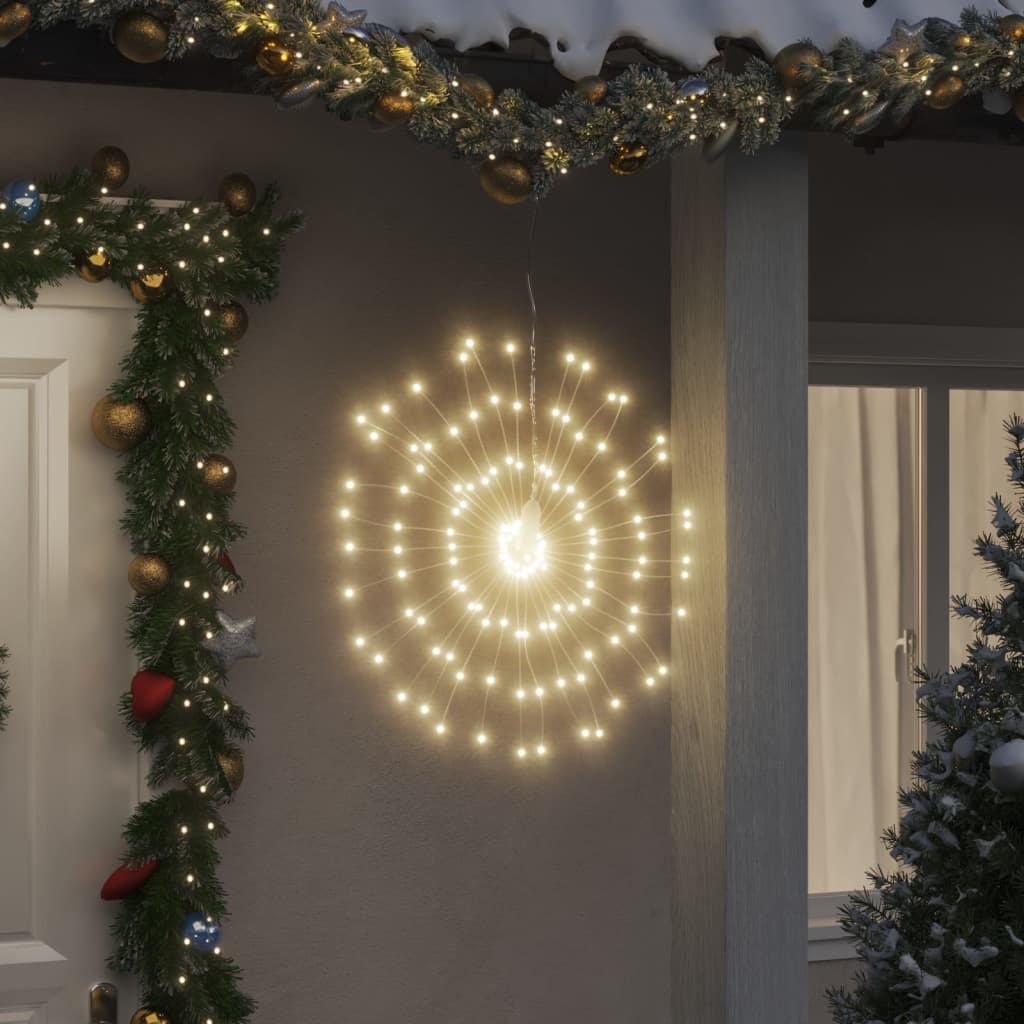vidaXL Étoile rayonnante de Noël 140 LED blanc chaud 17 cm