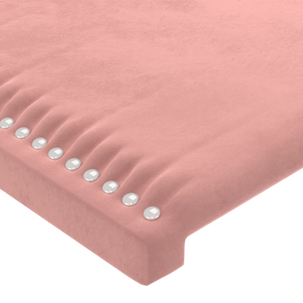 vidaXL Cadre de lit avec tête de lit Rose 120x200 cm Velours